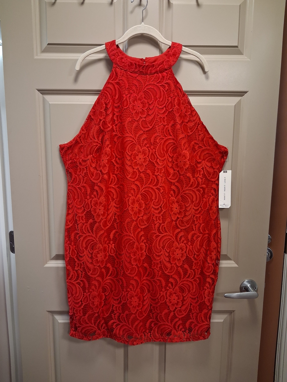 Almost Famous Red Lace Halter Mini Dress Size 3X